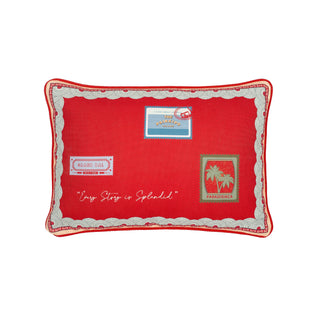SPLENDID X GORGO IRUKA VOYAGE CUSHION RED