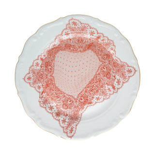 PORSELEN TABAK 27 CM VOLENTE DENTELLE CORAL
