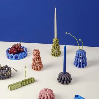 Loop of Frosted Candle Holders