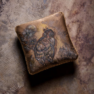 Owl El Boyaması Kırlent – Limited Edition