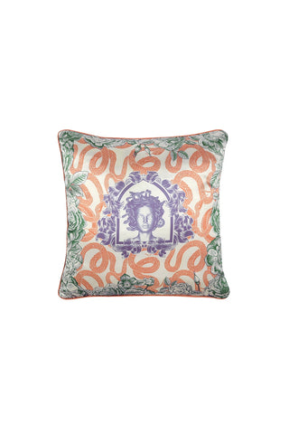 THROW PILLOW ORANGE MEDUSA